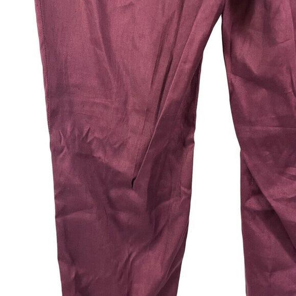 Ann Taylor Loft Marisa Ankle Linen Cotton Blend Plum Stretch Pants NWT sz 4 - Picture 11 of 16